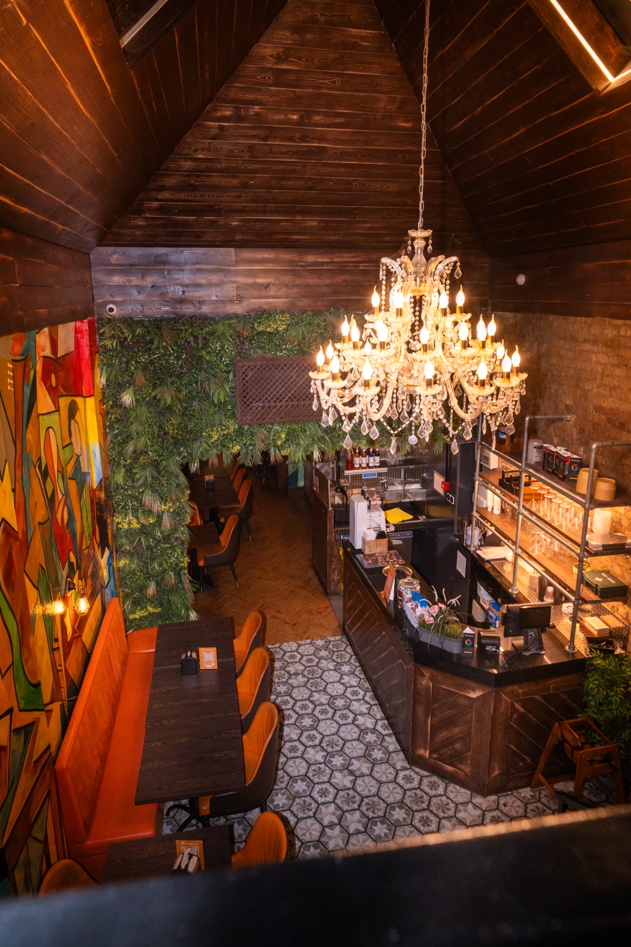 Interior of Manjaros Brick Lane